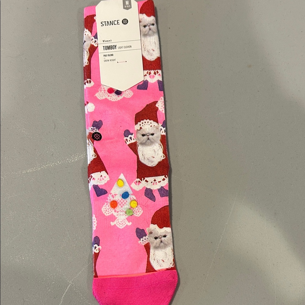 Stance Festive Pink Santa Kids Socks